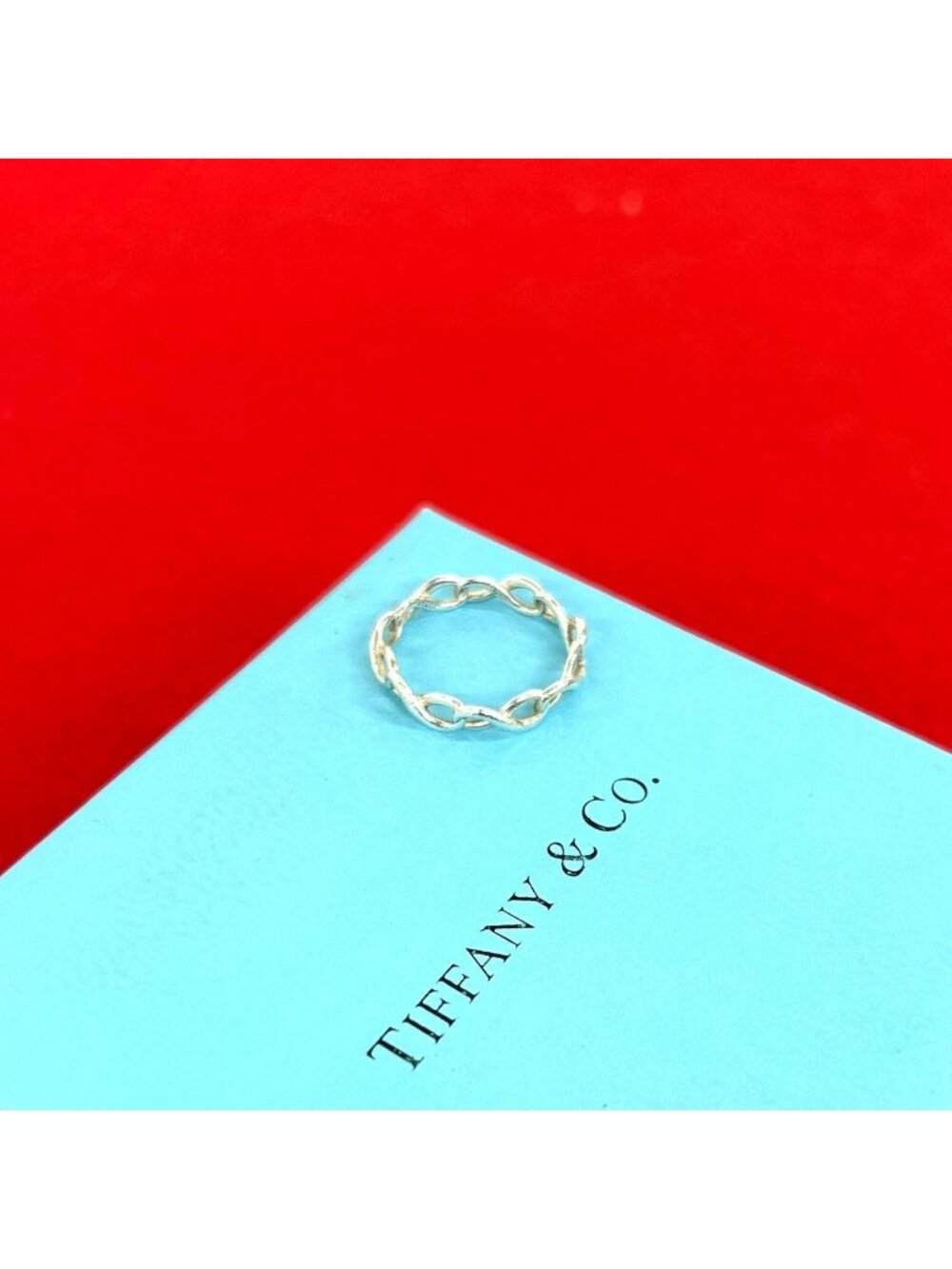 Tiffany & Co Vintage Infinity Ring 925 Sterling Silver